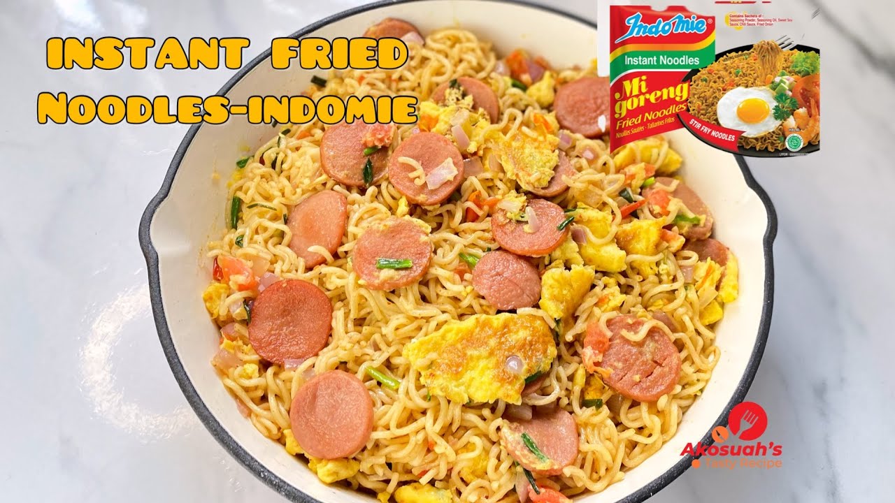 HOW TO MAKE INDOMIE INSTANT NOODLES, SPICY FRIED NOODLES