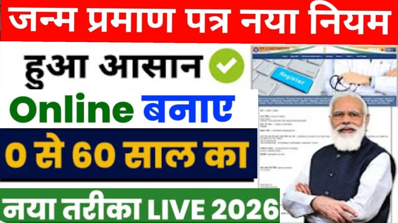 जन्म प्रमाणपत्र कैसे बनाएं 2026 | Birth Certificate Online 2026 | How to make Birth Certificate |