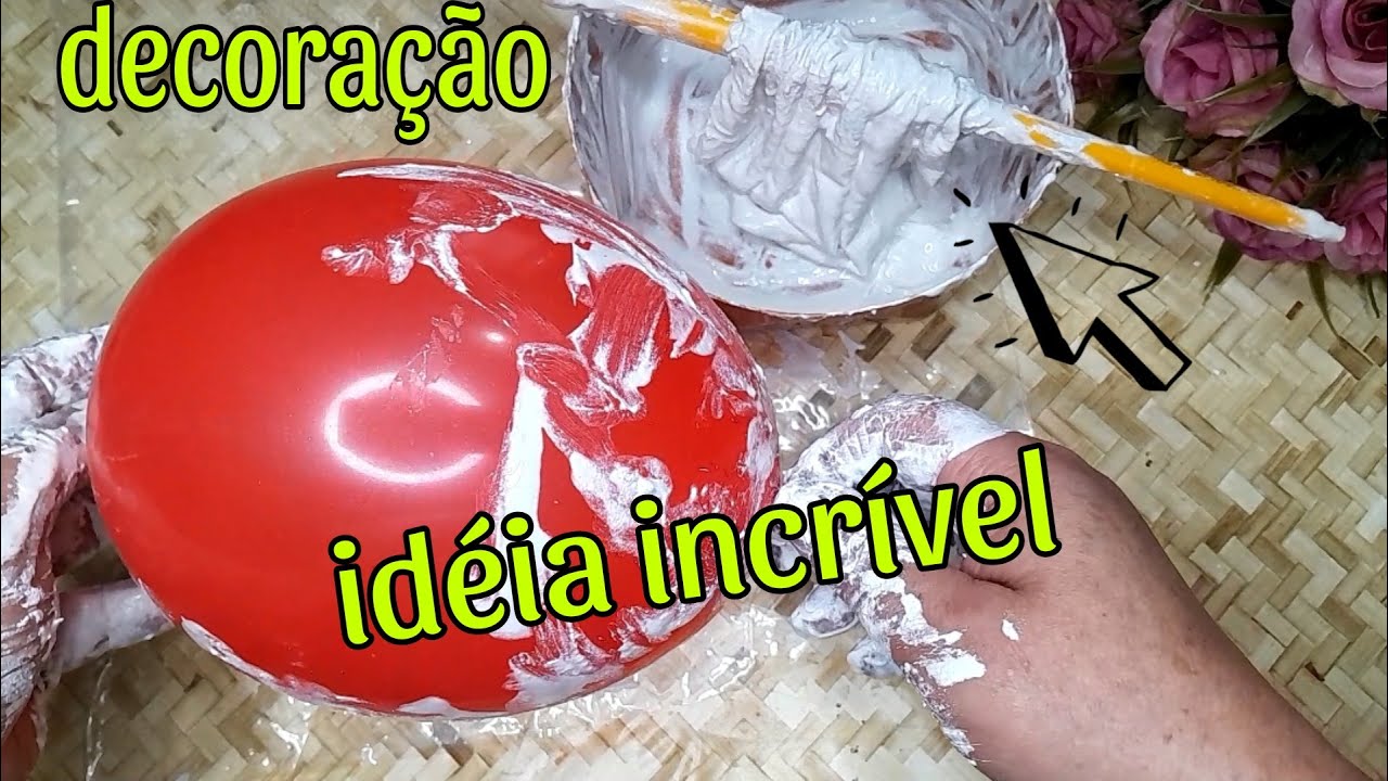 COMO FAZER- idéia incrível com gesso e tecido