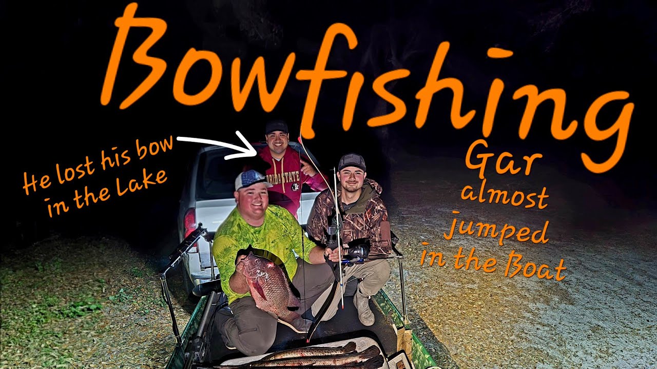 Bowfishing in South Florida for a World Record (Tilapia & Gar ) (Catch Clean Cook Gar)