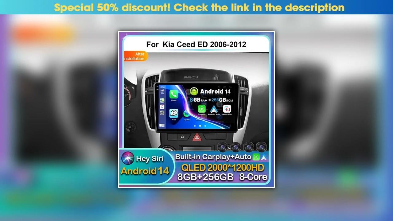 First Look Android 14 Carplay Auto For Kia Ceed ED 2006 2007 2008 2009 2010 2011 2012 Car Radio Mul