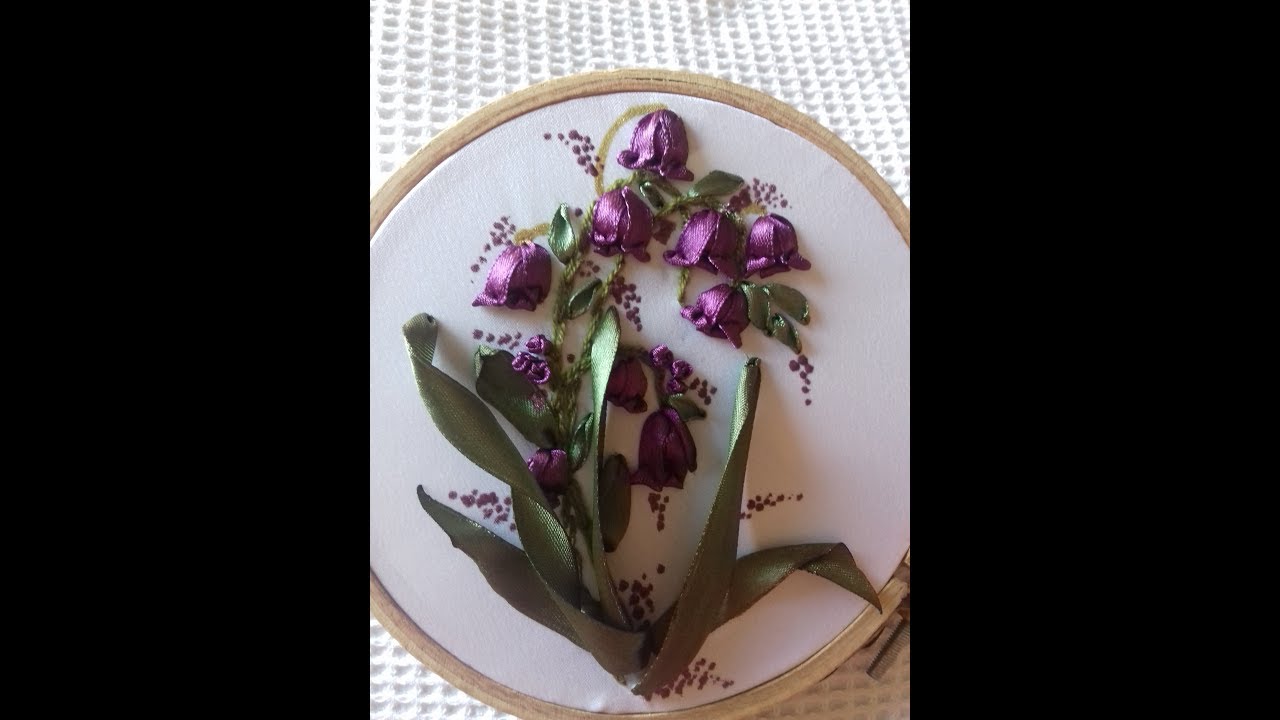 الحلقة الثامنة والعشرون - تعلم طريقة تطريز ورود الاجراس باشرطة الساتان.