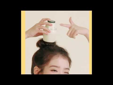 모델 아이유 바나나 우유 광고 부분 확대 IU banana milk
