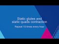 Fractured Neck of Femur Exercises - Static glutes and static quads contraction