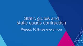 Fractured Neck of Femur Exercises - Static glutes and static quads contraction