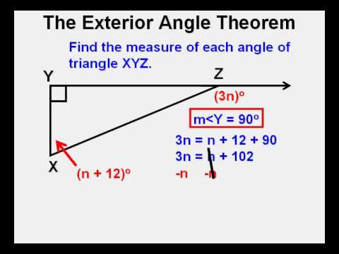 Exterior Angles Of A Triangle (video lessons, examples, step-by