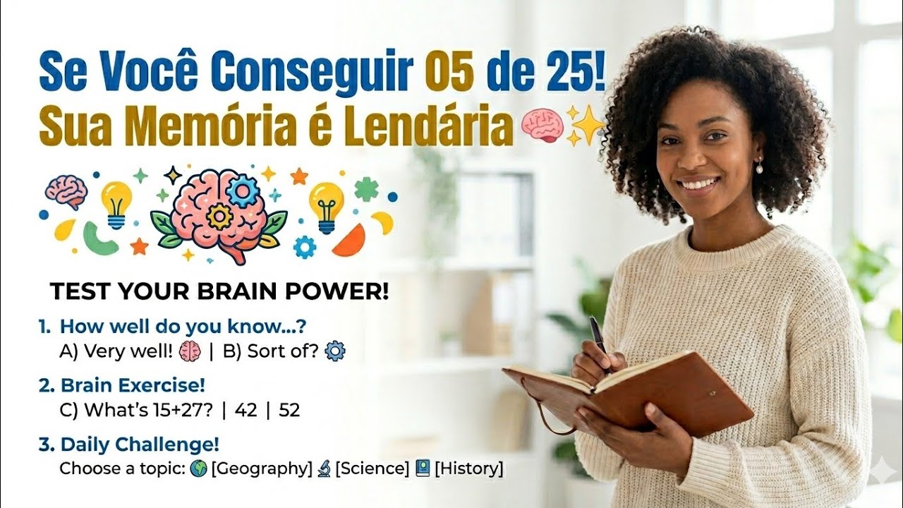 O SEU PODER CEREBRAL É EXTRAORDINÁRIO SE VOCÊ CONSEGUIR 3 DE 15!