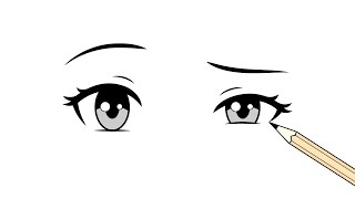 How to Draw Anime Eyes With One Eyebrow Raised