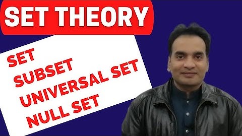 Set Theory | Lecture # 1 | Universal Set | Null Set | Subset |  Muhammad Usman In Urdu Hindi English