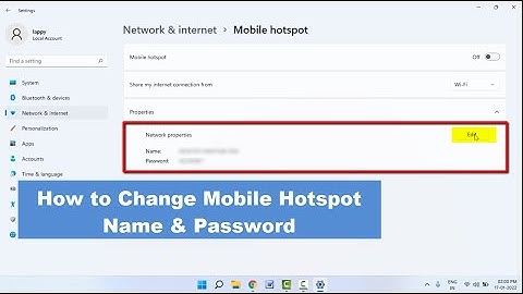 How to Change Mobile Hotspot Name & Password on Windows 11