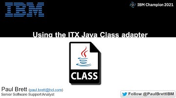 Using the IBM Transformation Extender JavaClass adapter