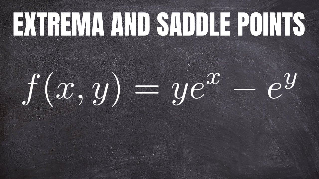 Find all maxima minima and saddle points for f x y ye x e y
