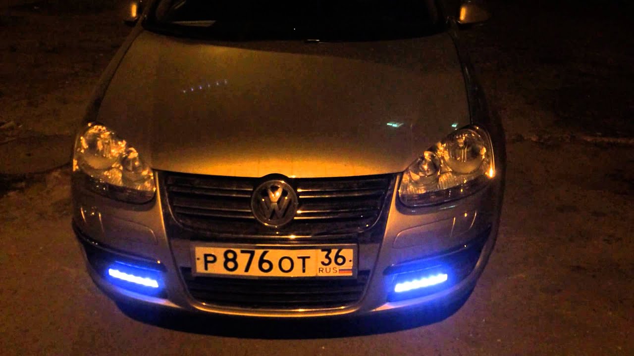 Jetta mk5 габариты через DRL(ДХО) - YouTube