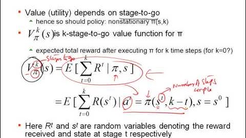 MDPs  Value of a Policy   Finding Policy for Finite Horizon MDPs  Infinite horizon MDPs