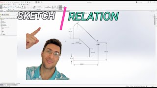 SolidWorks Sketch Tutorial for Beginners sketch relations step by step