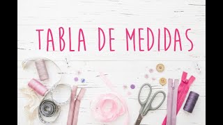 TABLA DE MEDIDAS