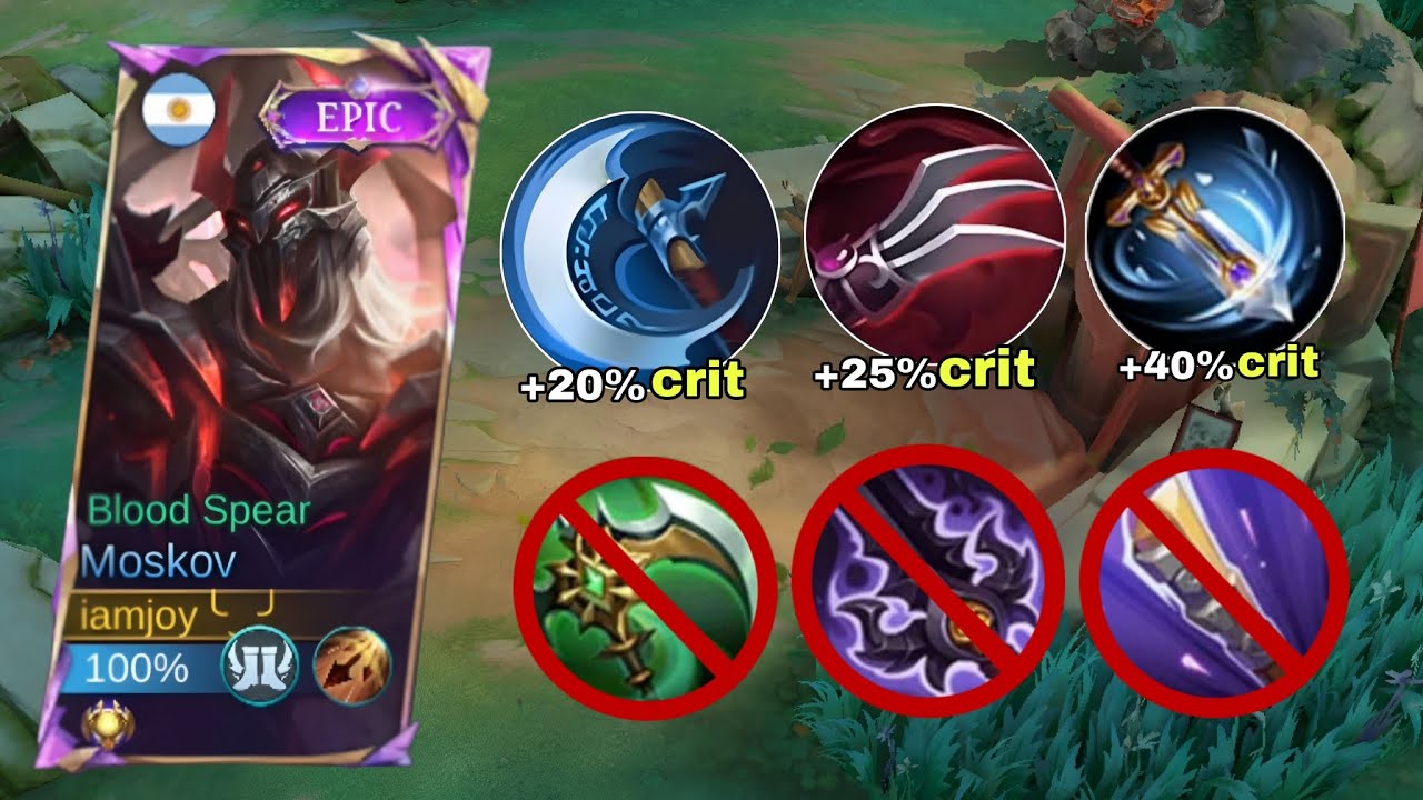 MOSKOV CRITICAL BUILD | CRIT DAMAGE | #mobilelegends - YouTube