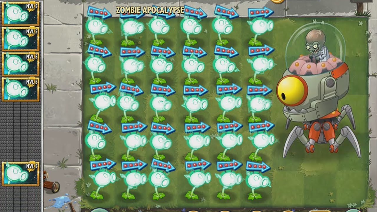 Plants vs Zombies 2 - Lanzaguisantes Electrico vs Todos los Zomboss ...
