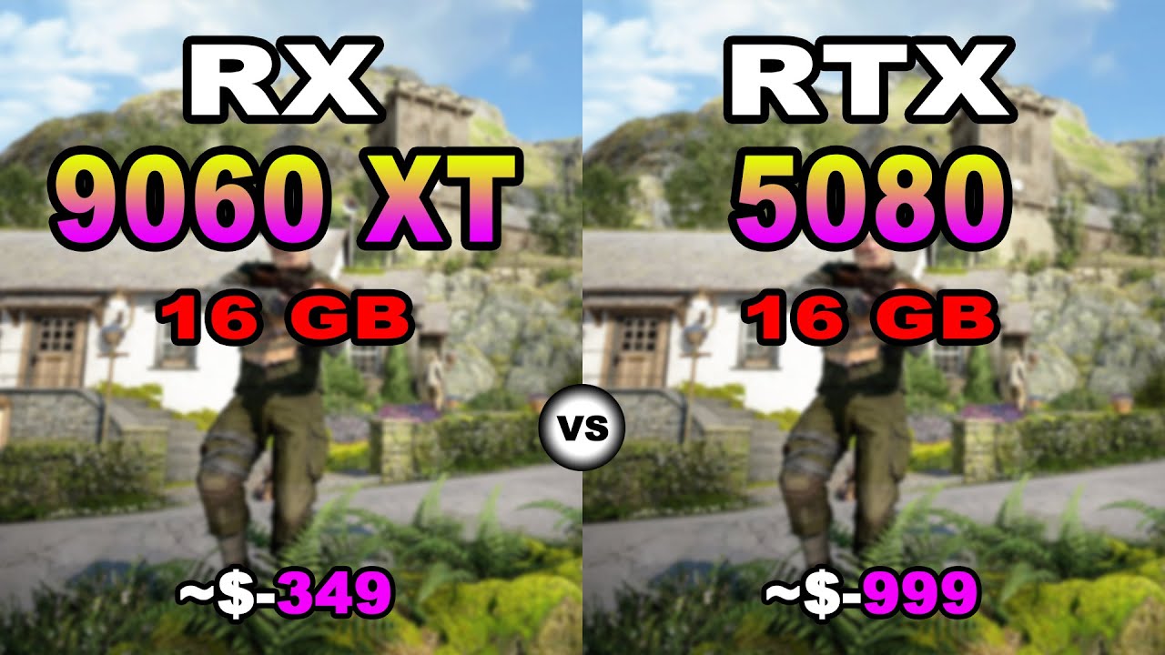 RX 9060 XT vs RTX 5080: Frame Rate & Efficiency Analysis - YouTube