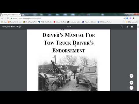 TOW TRUCK DRIVER LICENCE PART 1 - YouTube