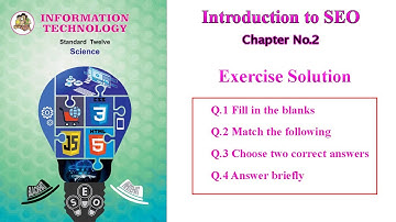 XII Maharashtra Board IT (Chapter2) Solution | Introduction to SEO Chapter2 Exercise Solution