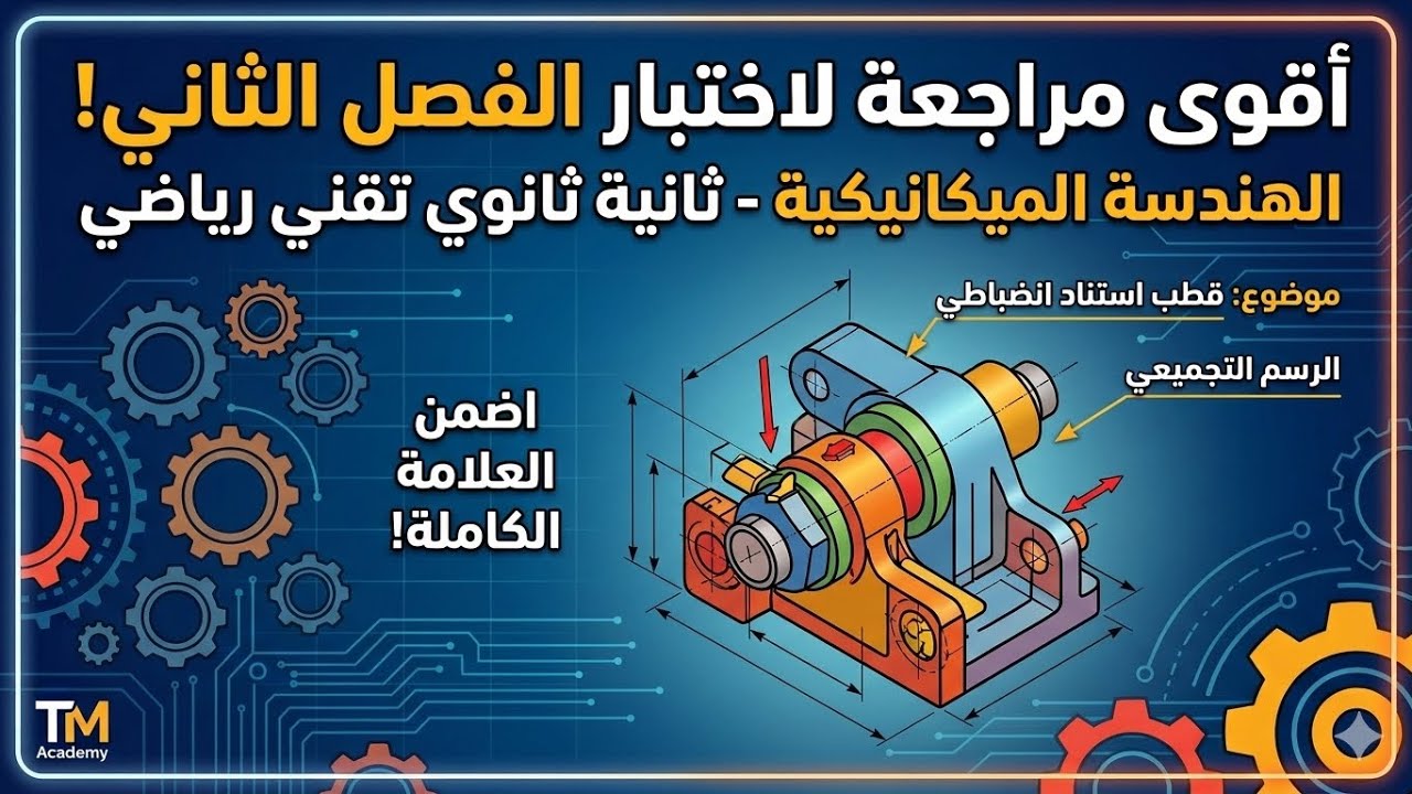 اختبار تجريبي شامل للفصل الثاني - هندسة ميكانيكية (قطب استناد انضباطي) ⚙️