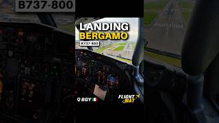 Boeing 737-800 Landing Bergamo RWY 28 🇮🇹 | Cockpit View Smooth Touchdown