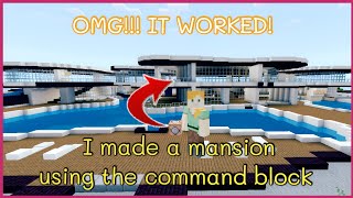 How to build a house in Minecraft using the command block ( Updated Command Code ) 2023 Code