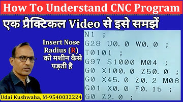 How To Learn CNC Programming  | How to Understand Program and Nose Radius | Direct Radius