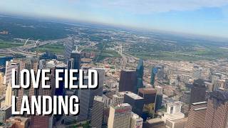 [4K] ✈️ RARE Southwest Airlines Landing Over Downtown Dallas! | Love Field Runway 31L Approach 🇺🇸