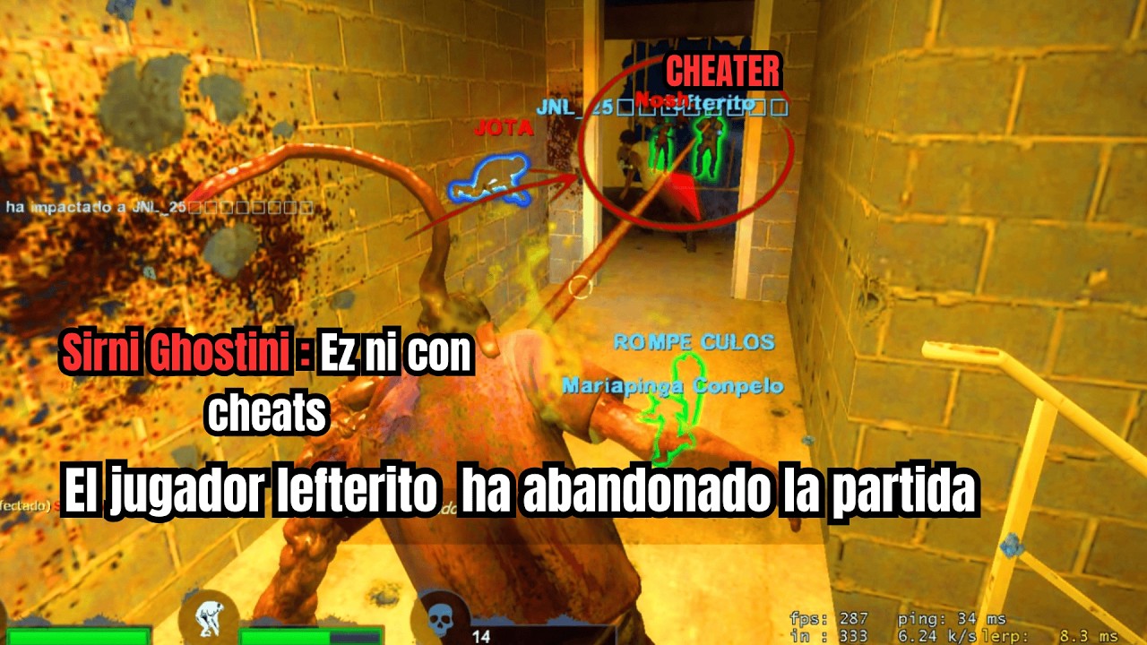 PAPEADA a CHEATER que intento DISIMULAR - Left 4 Dead 2