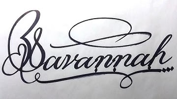 Savannah Name Signature Calligraphy Status | How to Cursive write with cut Marker #savannah