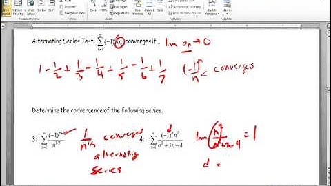 9 5 alternating series test