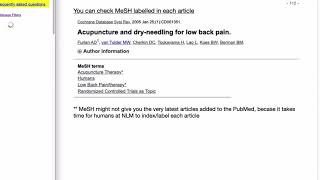 MeSH #1 : controlled term in PubMed Search
