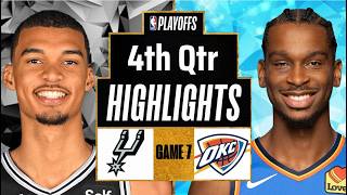 Spurs vs Thunder Highlights Today 4th Qtr P2 | May 30 | 2026 NBA Playoff Full Highlights Game 7