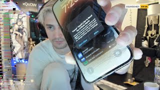 xQc broke his phone while sleeping