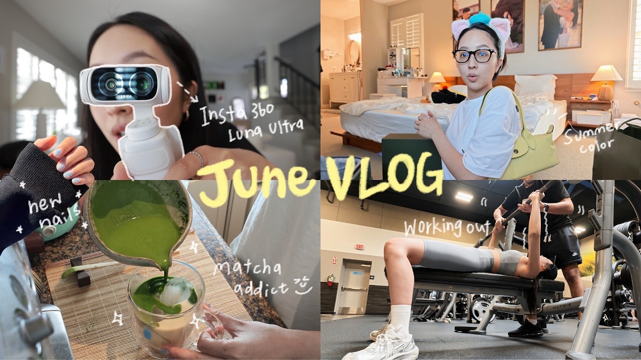 加州日記👙刷抹茶上癮！打包希臘行李（帶ㄌ10套比基尼）Insta360 Luna Ultra使用心得、開箱Longchamp包包💛久違做美甲💅