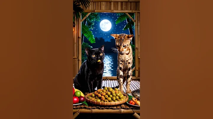 Video 11553241: savannah cat eating, bombay cat