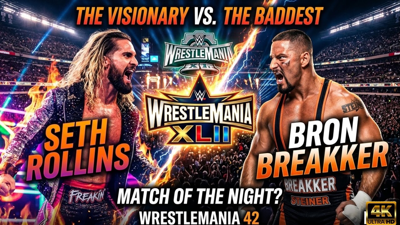 Seth Rollins vs Bron Breakker – WrestleMania 42 Full Match 🔥 WWE Dream Match | Rollins vs Breakker