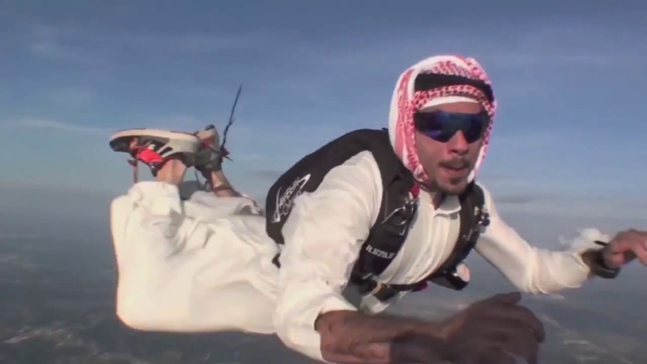 Arab skydiver allahu akbar