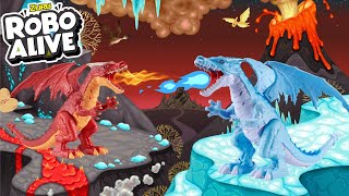 ZURU ROBO ALIVE  Fire Breathing Dragon vs. Ice Blasting Dragon