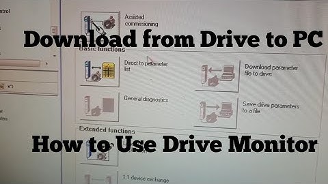 Parameters download from Drive to PC |  How to use Simovert drive and Drive Monitor