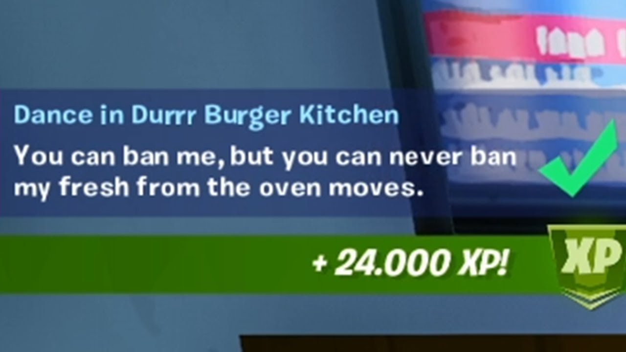 DANCE IN DURRR BURGER KITCHEN CHALLENGE QUEST GUIDE | Fortnite