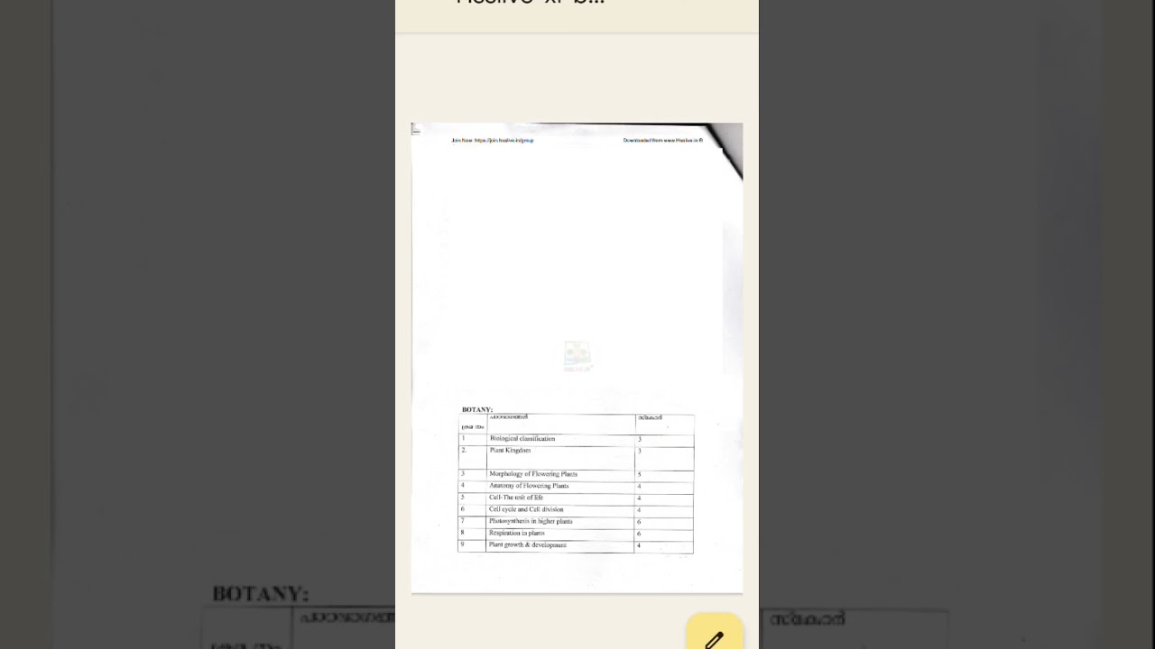 PLUS ONE BOTANY FINAL EXAM WEIGHTAGE 2024