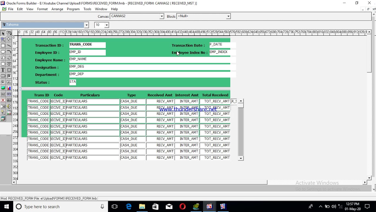 How to create a number with auto generate in oracle form????