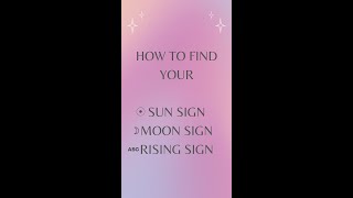 How to Find your Sun, Moon, Rising Sign