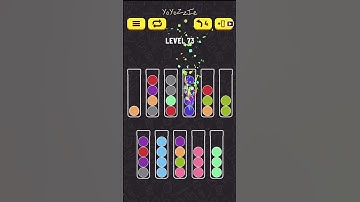 Ball Sort Puzzle Level 73 Walkthrough 🧪🟠🟡🟢, #shorts