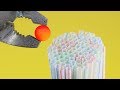 EXPERIMENT 1000 degree Mini METAL BALL vs STRAWS