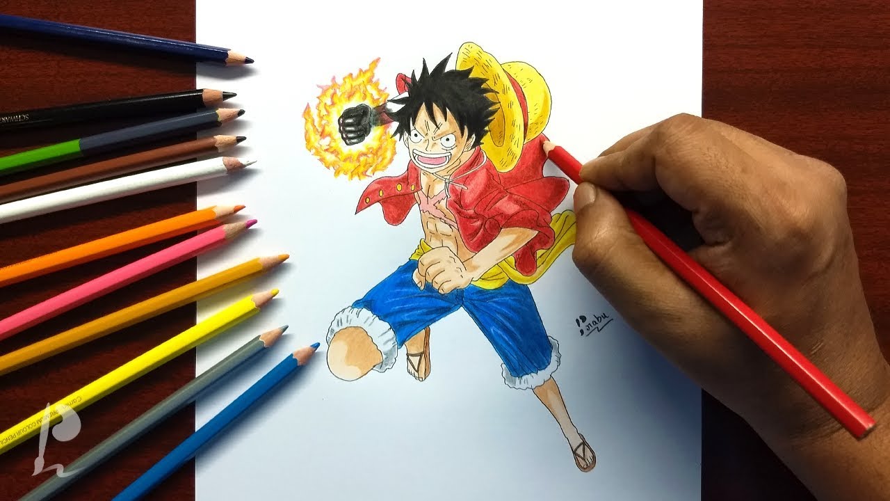 How To Draw Monkey D. Luffy | One Piece Sketch Tutorial - YouTube