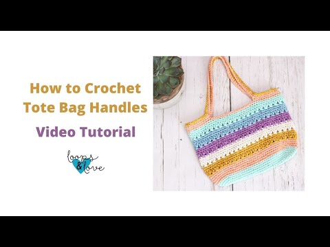 How to crochet a handle to a bag (Tutorial Video)